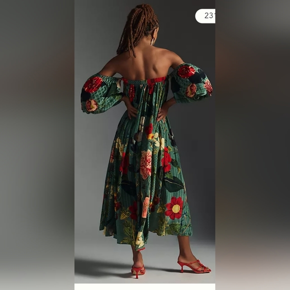 Siddhartha Bansal Off-The-Shoulder Dress Medium Petite - Picture 2 of 7